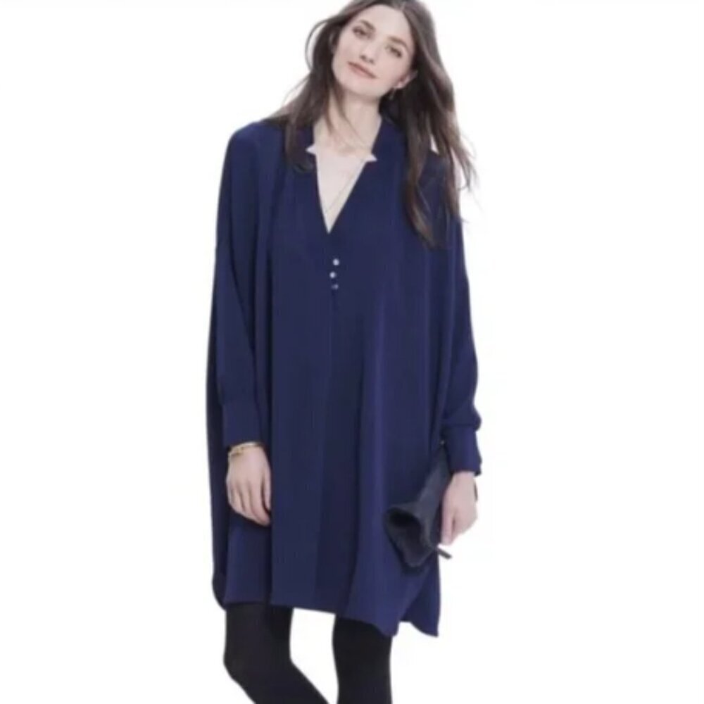 Hatch Yves‎ Tunic Dress in Navy blue sz P